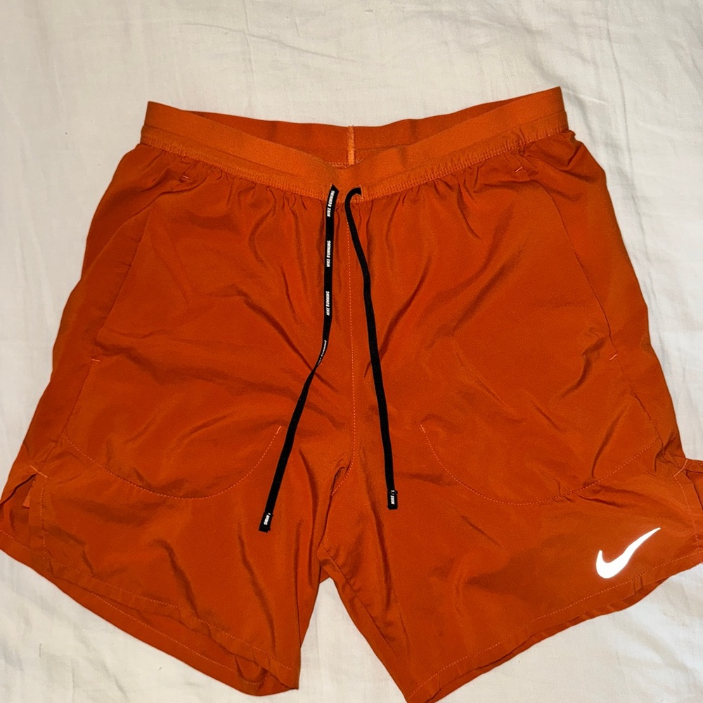 Nike Men's Orange Running Shorts Small